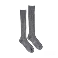 HOSIELY Rib Cashmere Wool Hi Socks