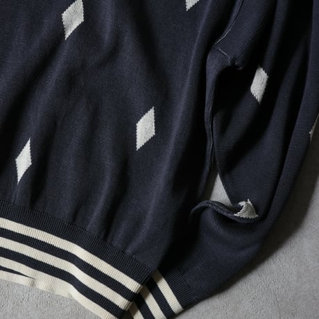 1990s Christian Dior Cotton Knit Jacquard Sweater