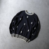 1990s Christian Dior Cotton Knit Jacquard Sweater