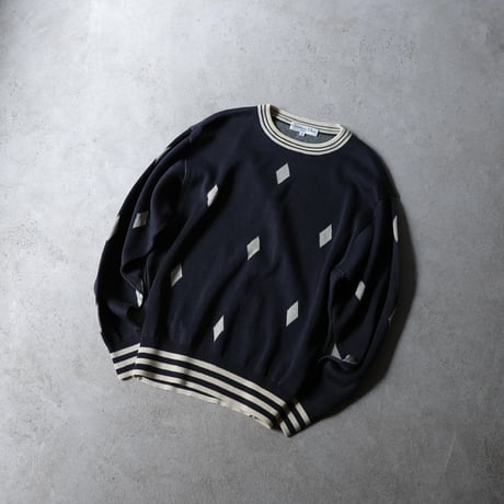 1990s Christian Dior Cotton Knit Jacquard Sweater