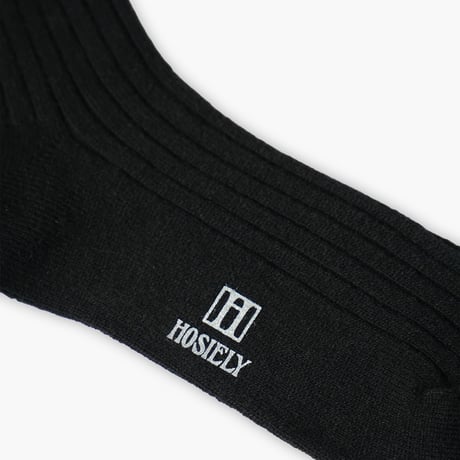 HOSIELY Rib Cashmere Wool Hi Socks