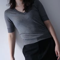 JIL SANDER V Neck Knit T Shirt