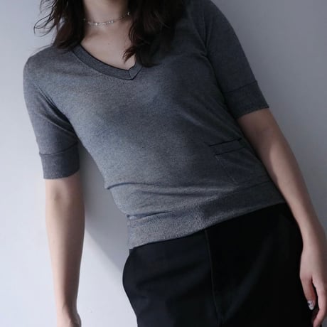 JIL SANDER V Neck Knit T Shirt