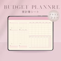 【 日付・テキストフリー 】毎月使える♡！シンプル家計簿