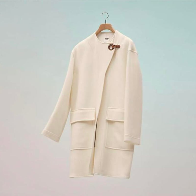 HERMES エルメス コート アイレットクラスプ ベビーカシミア