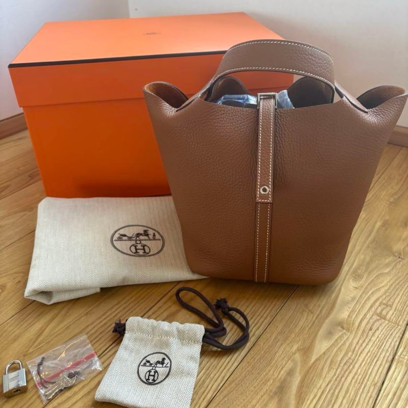 エルメス　 HERMES ピコタンロック　MM22 エルメス ピコタンロック22/MM エトゥープ トリヨンクレマンス