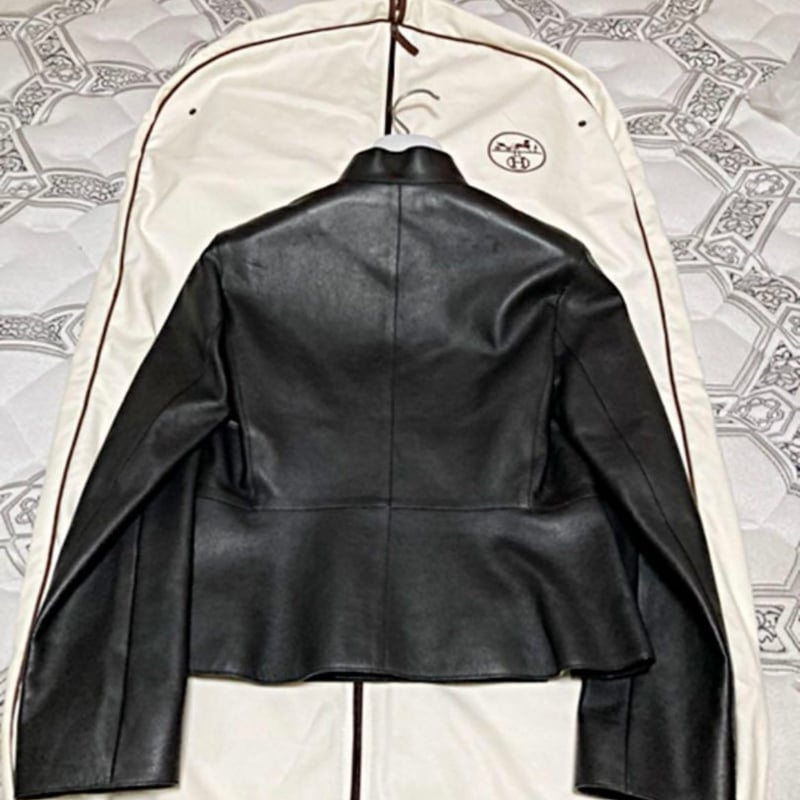 HERMES　ライダースジャケット HERMES（エルメス） レザー ライダース ジャケット 黒 : eclin-tokyo