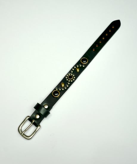 【受注生産】DISCORDANCE [WRIST BAND-Flower] 1.8cm幅 - Black