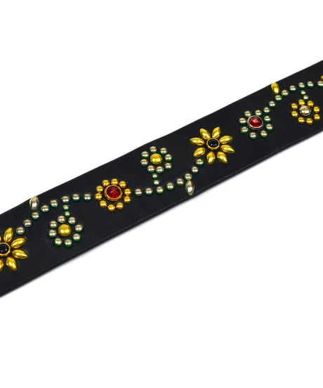 【受注生産】DISCORDANCE [Belt] Flower 44mm幅 - Black