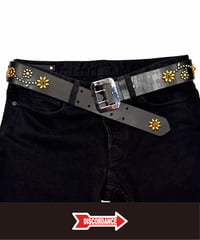 【受注生産】DISCORDANCE [Belt] Flower 44mm幅 - Black