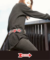 【受注生産】DISCORDANCE [Belt] Red Trump 48mm幅 - Black