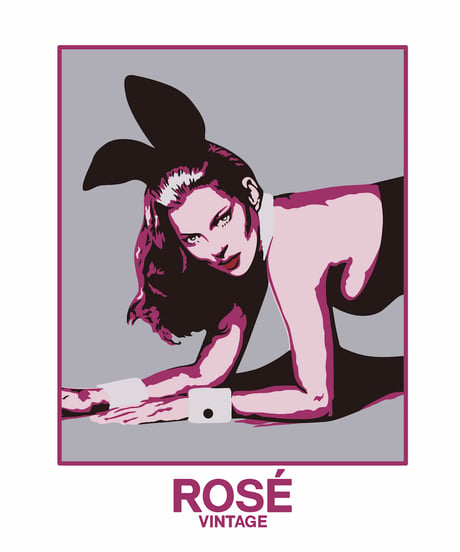 ROSÉ VINTAGE [TEE-WHITE] Bunny Girl