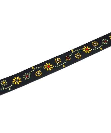 【受注生産】DISCORDANCE [Belt] Flower 44mm幅 - Black