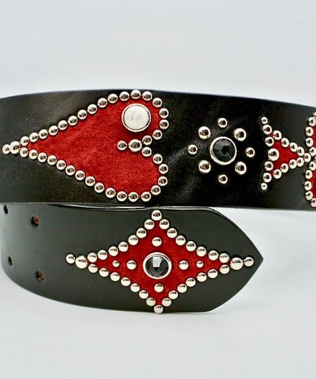 【受注生産】DISCORDANCE [Belt] Red Trump 48mm幅 - Black