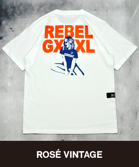 ROSÉ VINTAGE [TEE-White] REBEL GXXXL