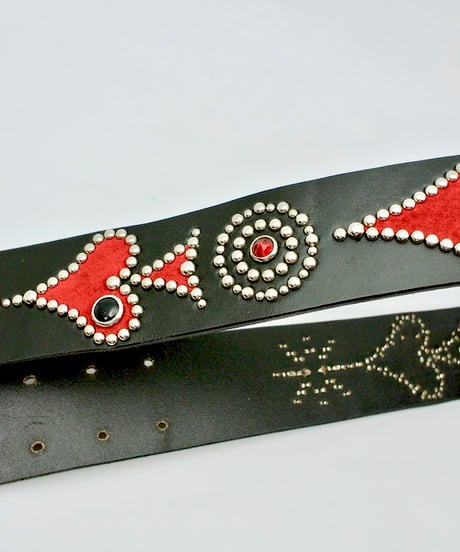 【受注生産】DISCORDANCE [Belt] Red Trump 48mm幅 - Black