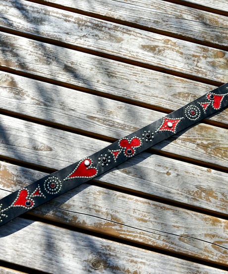 【受注生産】DISCORDANCE [Belt] Red Trump 48mm幅 - Black