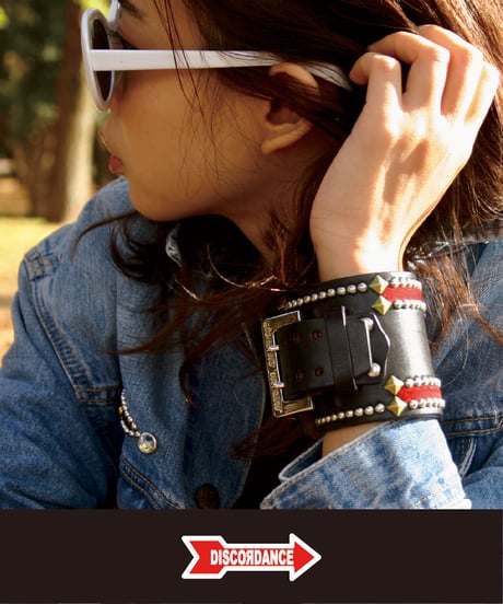 【受注生産】DISCORDANCE [Bangle] Red LINE 70mm幅 - Black