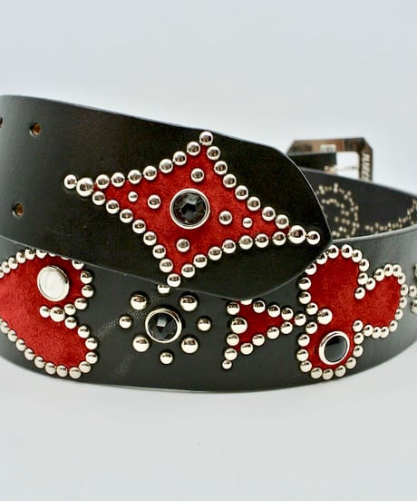 【受注生産】DISCORDANCE [Belt] Red Trump 48mm幅 - Black