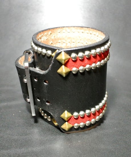 【受注生産】DISCORDANCE [Bangle] Red LINE 70mm幅 - Black