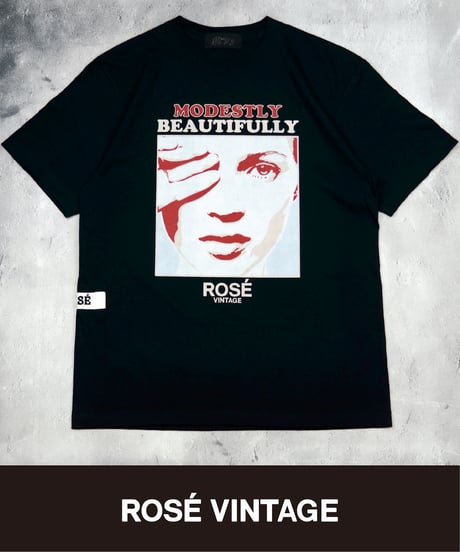 ROSÉ VINTAGE [TEE-BLACK] Kate