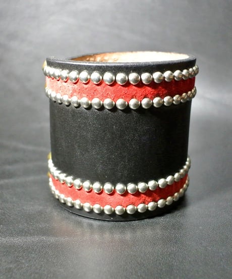【受注生産】DISCORDANCE [Bangle] Red LINE 70mm幅 - Black