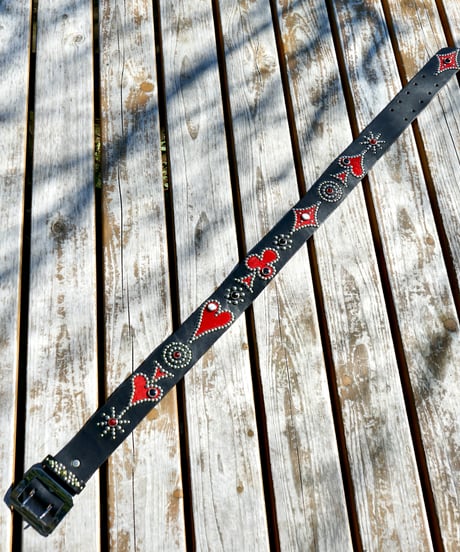 【受注生産】DISCORDANCE [Belt] Red Trump 48mm幅 - Black