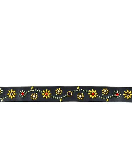 【受注生産】DISCORDANCE [Belt] Flower 44mm幅 - Black