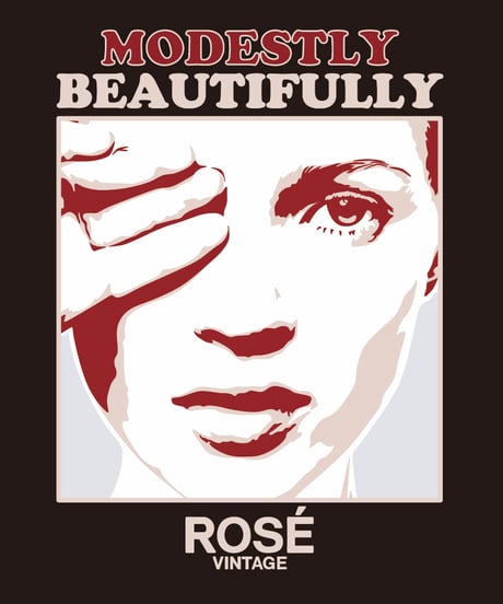 ROSÉ VINTAGE [TEE-BLACK] Kate