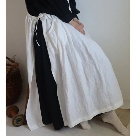 【Black】エプロンワンピ着丈＋５cmのご購入は、こちらから♪フレンチリネン エプロンワンピース フレンチリネンワンピース リネンエプロンワンピース