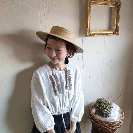 【kinari natural】ハナビラのカケラ ネックレス キナリナチュラル hanabirano kakera Necklace フレンチリネン リネンアクセサリー
