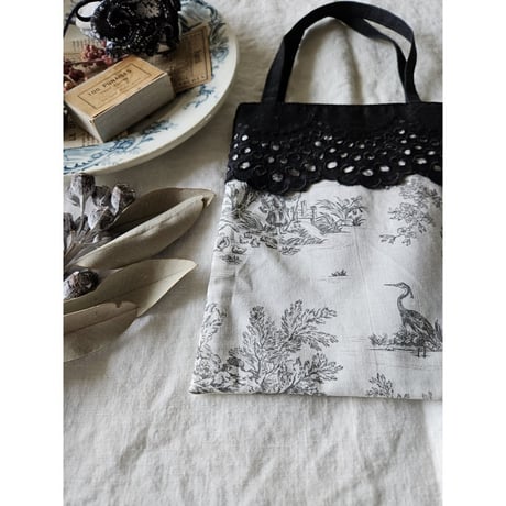 【即納】かくれんぼバッグ（トワルドジュイ柄） toile de jouy kakurenbo bag