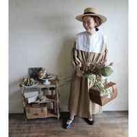《即納》【kurumi brown】クルミブラウン コレクトレイクリネンギャザーワンピース リネンワンピース Linen gather onepiece