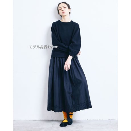 【即納】MAT BLACK アンティークスカラップレース ギャザースカート Antique scallopded race gather skirt