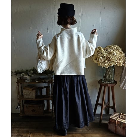 【即納】MAT BLACK アンティークスカラップレース ギャザースカート Antique scallopded race gather skirt