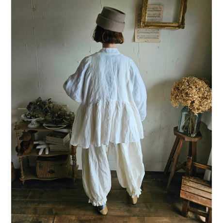 【即納】《送料無料》リネンカシュクールジャケット　Linen cachecoeur Jacket