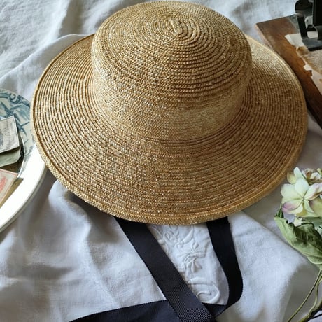 【即納】LILLIAN Straw Hat リリアン ストローハット 麦わら帽子 帽子作家 作家ハンドメイド帽子 ポイズエ ポイゼ