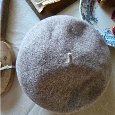 【即納】グレージュモカブラウンのバスクベレー帽　Vasque beret 《greige moca brown》