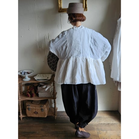 【即納】《送料無料》リネンカシュクールジャケット　Linen cachecoeur Jacket