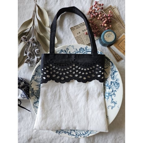 【即納】かくれんぼバッグ（フレンチリネン）French linen kakurenbo bag