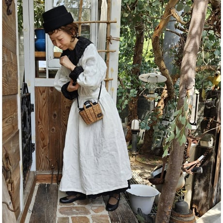 【即納】MAT BLACK アンティークスカラップレース ギャザースカート Antique scallopded race gather skirt
