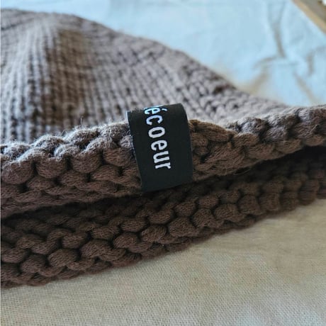【即納】ダークブラウンの柔らかニットポンチョ　knit poncho 《darkbrown》