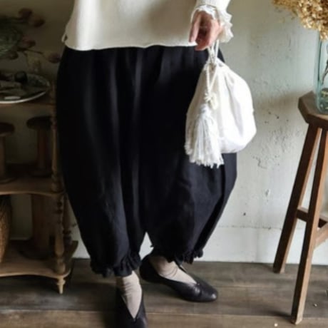 Noir Black】アンティークドールなドロワーズパンツ Antique doll Dra