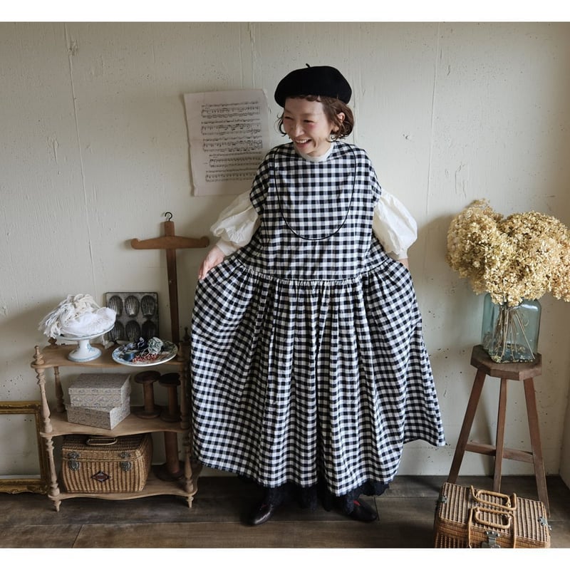 限定販売】≪送料無料≫別注 gauze × meguri megutte ギンガムチェック