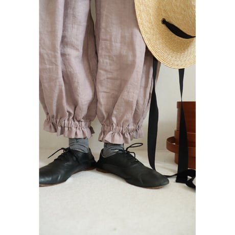 Antique doll Drawers pants【Antique pink】アンティークドールドロワーズパンツ フレンチリネンドロワーズパンツ ギャザーフリルパンツ