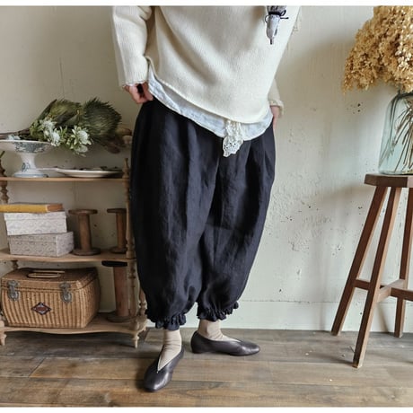 【Noir Black】ドロワーズパンツAntique doll Drawers pants