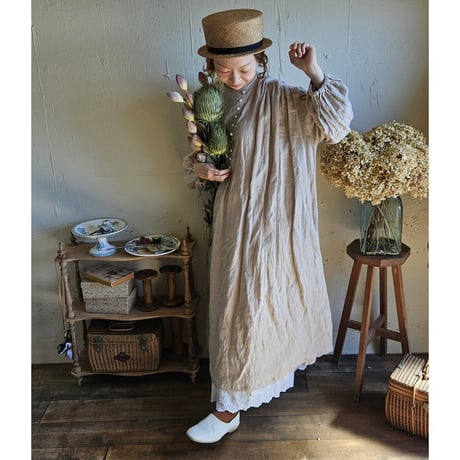 【即納】MAT WHITE アンティークスカラップレース ギャザースカート Antique scallopded race gather skirt