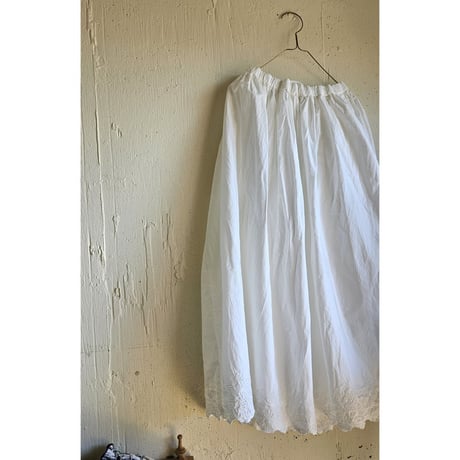 【即納】MAT WHITE アンティークスカラップレース ギャザースカート Antique scallopded race gather skirt