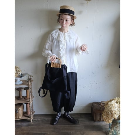 【即納】《Royal White》Antique Lace Blouse アンティークレースブラウス gauze