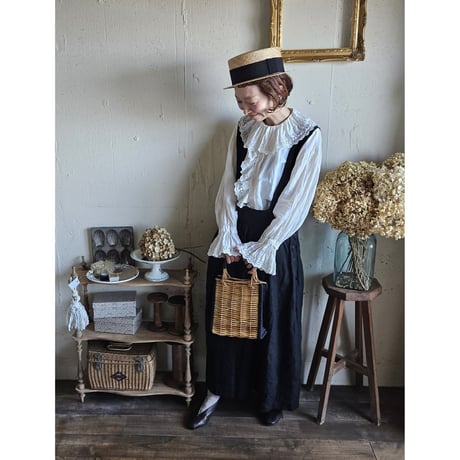 【即納】《Royal White》Antique Lace Blouse アンティークレースブラウス gauze